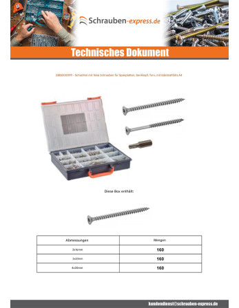 1 x Set mit 1666 Spanplattenschrauben...