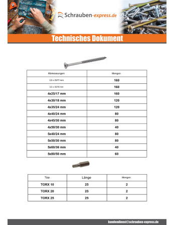 1 x Set mit 1666 Spanplattenschrauben...