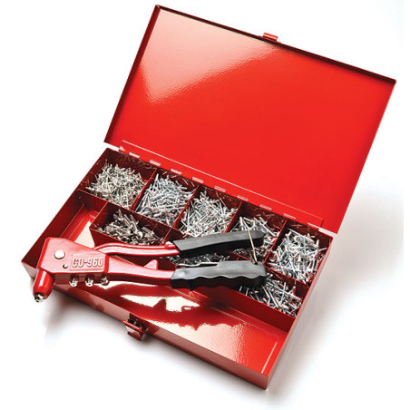 1 x Set mit Zange GO9600 + 100 Niet DEGOMETAL