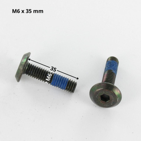 1 x Flachkopfschrauben Schraubenschlüssel 4 M6x35 Schraubensicherung Tuflok Stahl schwarz verzinkt