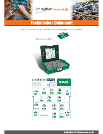 1 x Set mit 2446 Spax Senkkopfschraube T+STAR+...