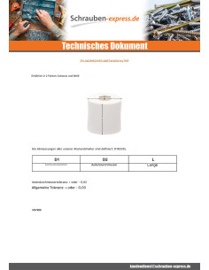 Kupplungsmutter Zylindrisch 10,5 x 20 x 22 Weißes... 2