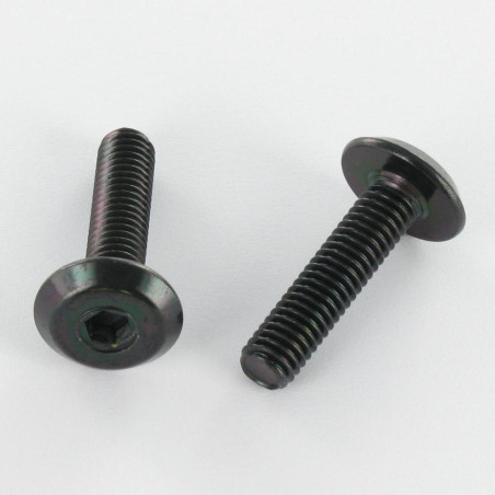 1 x Flachkopfschrauben Schraubenschlüssel 4 M6x20 Stahl schwarz verzinkt