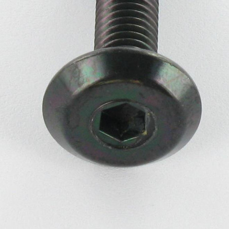 1 x Flachkopfschrauben Schraubenschlüssel 4 M6x20 Stahl schwarz verzinkt