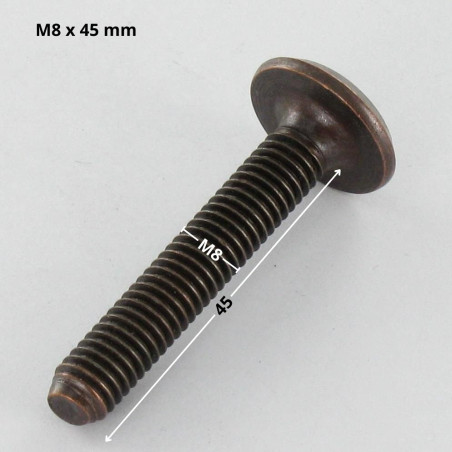 1 x Flachkopfschrauben Schraubenschlüssel 5 M8X45 Bronze Stahl