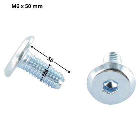 1 x Flachkopfschrauben Schraubenschlüssel 4 M6X50 Verzinkt
