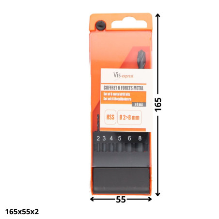 1 x Set mit 6 Wälder METALL HSS