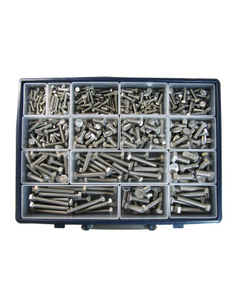 1 x Set mit 570 Metallschrauben Sechskantkopf...