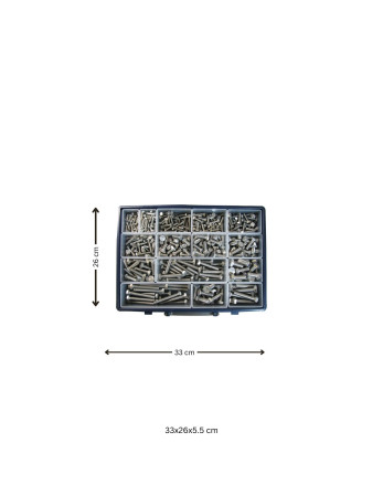 1 x Set mit 570 Metallschrauben Sechskantkopf...