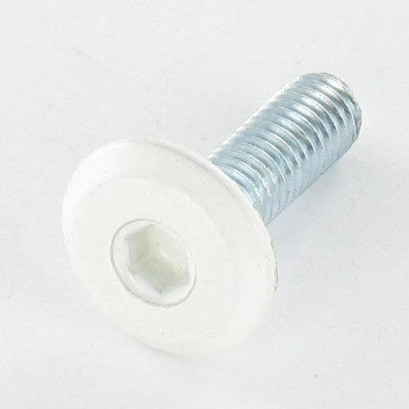 1 x Flachkopfschrauben Schraubenschlüssel 4 M6x20 Verzinkt Kopf RAL9010 reinweiß