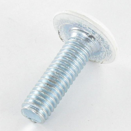 1 x Flachkopfschrauben Schraubenschlüssel 4 M6x20 Verzinkt Kopf RAL9010 reinweiß