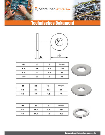 1 x Set mit 1530 Scheiben/Unterlegscheibe...