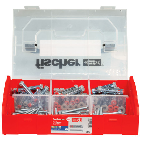 1 x Set mit Schraube Und Dübel Metallisch Fischer DUOHM S