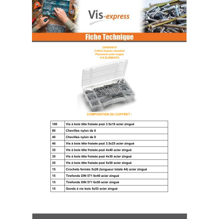 1 x Set mit Eisenware Verzinkt (415 ELEMENTE)