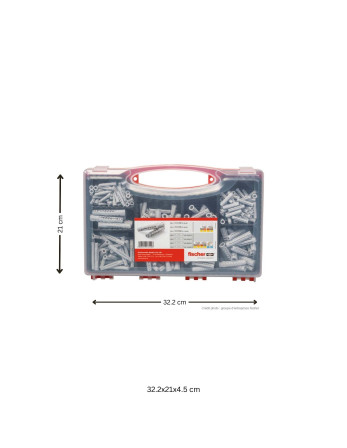 1 x Set mit 290 Dübel Universal Fischer UX Mit...