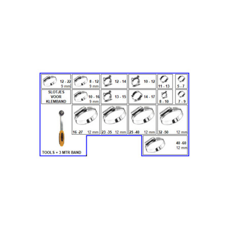1 x Set mit 345 Schlauchschelle Von Klemmen Zinkstahl W1