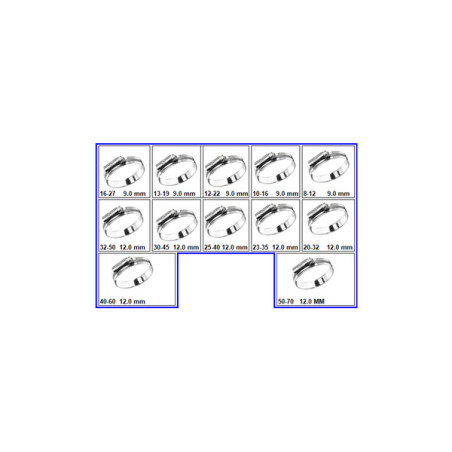 1 x Set mit 97 Schlauchschelle Von Klemmen Zinkstahl W1