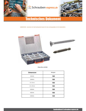 1 x Set mit 1664 Spanplattenschrauben...
