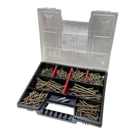 1 x Set mit 280 Spanplattenschrauben Senkkopfschraube TORX cut Bohrspitze mit Typ 17 Spitze Dichromat