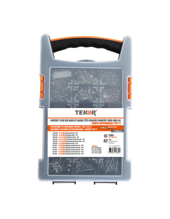 1 x Set mit 1200 Spanplattenschrauben TEKOR...