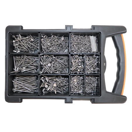 1 x Set mit 1200 Spanplattenschrauben TEKOR Senkkopfschraube Gezahnt TORX Edelstahl A2
