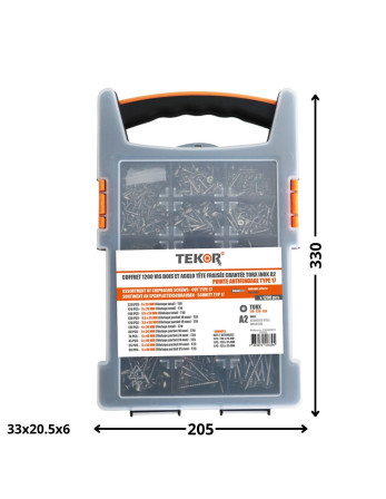 1 x Set mit 1200 Spanplattenschrauben TEKOR...