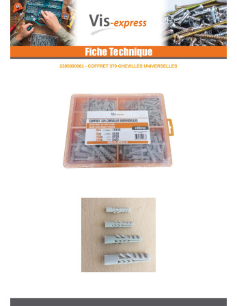 1 x Set mit 325 Dübel UNIVERSAL