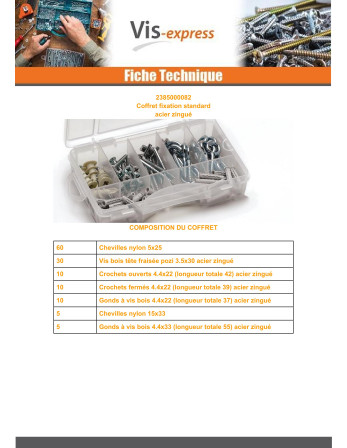 1 x Befestigungssortiment STANDARD 130 ELEMENTE