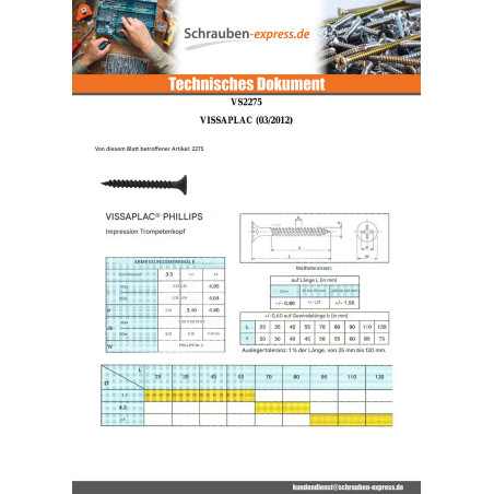 1 x Schraube für Gipsplatte GFD Metallphosphat 3,5 x 35