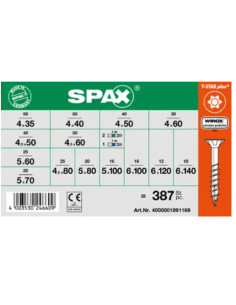 Set mit 364 Holzschraube Senkkopfschraube T-STAR WIROX +...