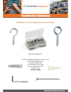 Set mit 130 Schraube Und Dübel gipsplatte 2